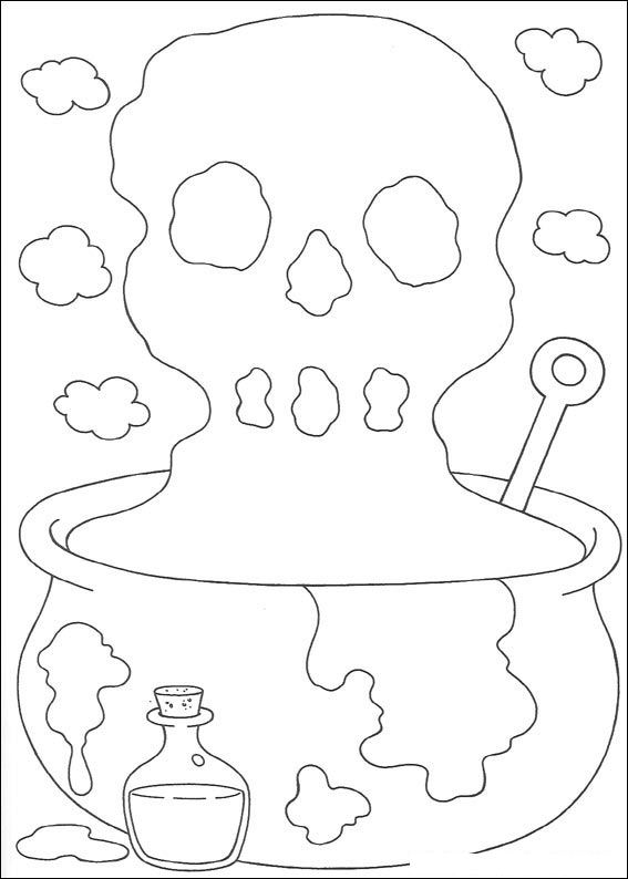 Plansa de colorat cu Halloween 113 17